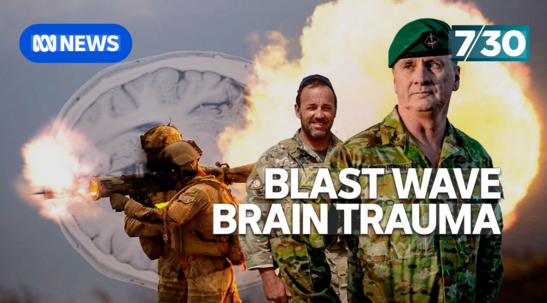 ABC 7.30, Blast Wave Brain Trauma, broadcast still